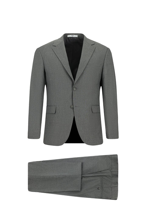 Medium Gray 7 Drop Slim Fit Suit