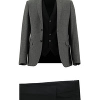 Dark Anthracite 7 Drop Super Slim Fit Extra Narrow Cut Suit with Vest