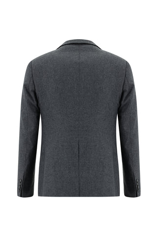  Koyu Füme 7 Drop Super Slim Fit Eksra Dar Kesim Yelekli Kombinli Takım Elbise