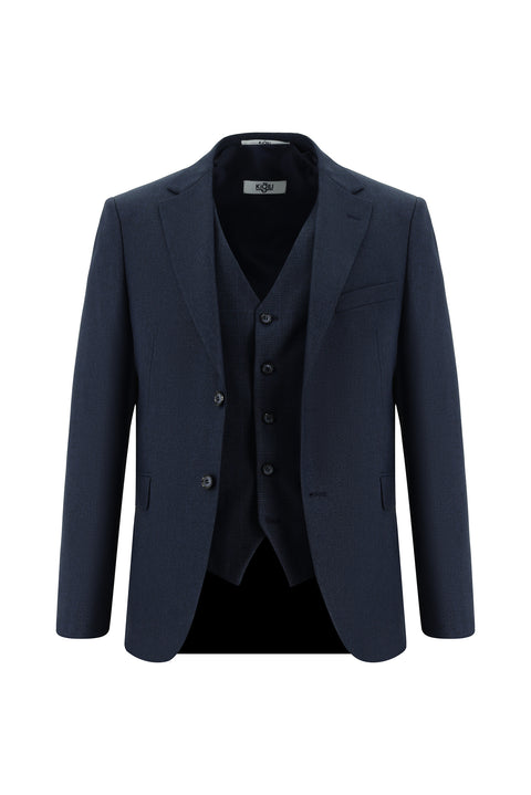 Dark Navy 7 Drop Super Slim Fit Extra Narrow Cut Suit with Vest