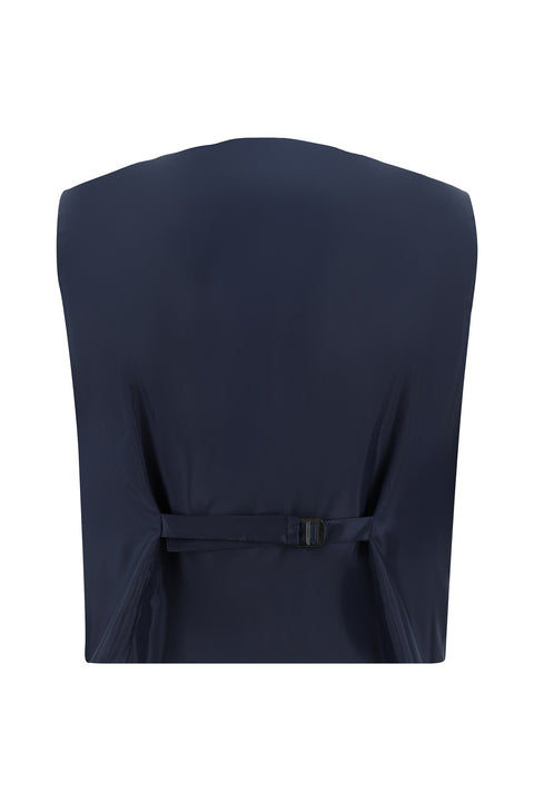 Dark Navy 7 Drop Super Slim Fit Extra Narrow Cut Suit with Vest