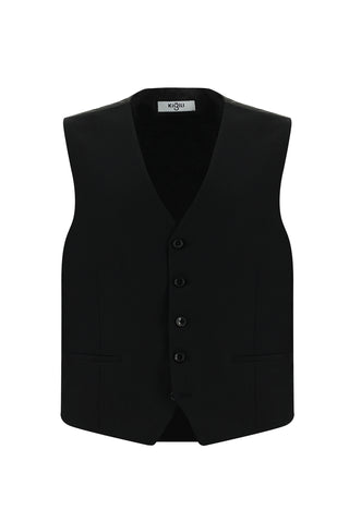  Siyah 7 Drop Slim Fit Dar Kesim Yelekli Takım Elbise