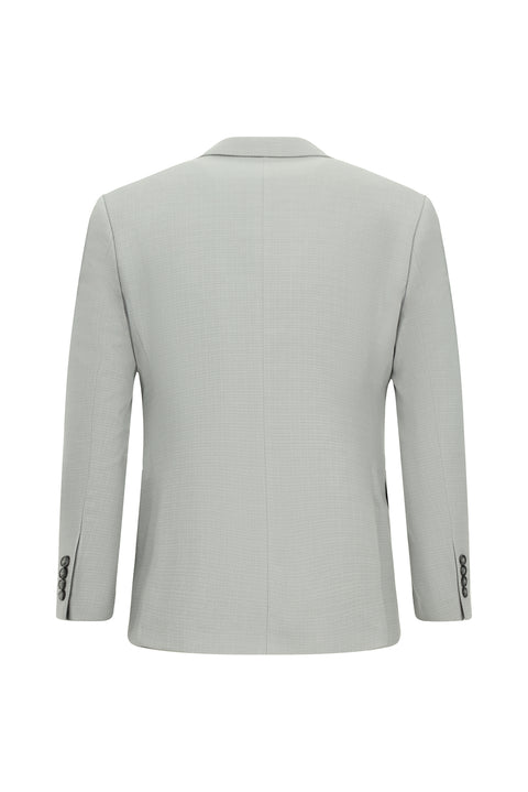 Açık Gri 7 Drop Slim Fit Dar Kesim Yelekli Kombinli Takım Elbise