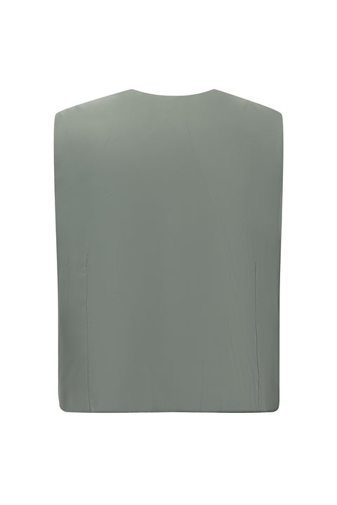 Moss Green 7 Drop Slim Fit Narrow Cut Suit with Vest