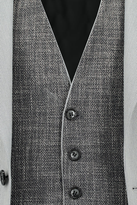 Light Grey 6 Drop Regular Fit Suit with Vest