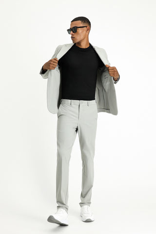  Açık Gri Techno-Line 7 Drop Super Slim Fit Eksra Dar Kesim Takım Elbise
