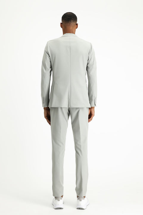 Light Grey Techno-Line 7 Drop Super Slim Fit Extra Narrow Cut Suit
