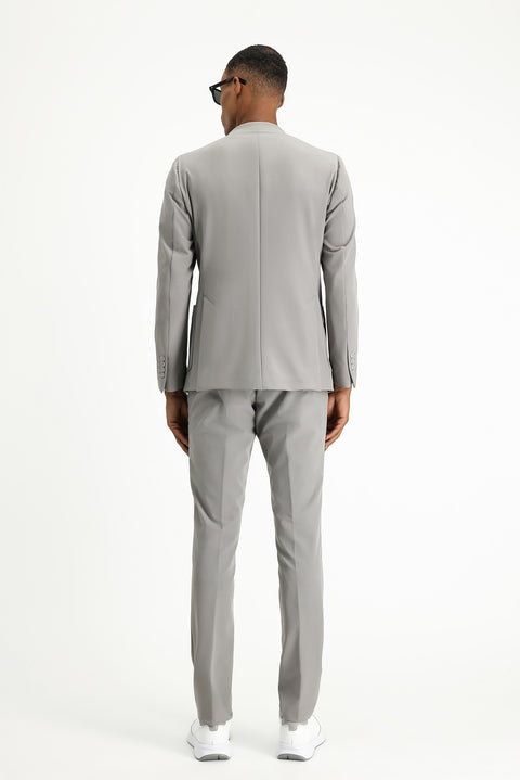 Light Smoke Techno-Line 7 Drop Super Slim Fit Extra Narrow Cut Suit
