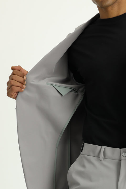 Light Smoke Techno-Line 7 Drop Super Slim Fit Extra Narrow Cut Suit