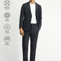 Dark Gray Techno-Line 7 Drop Super Slim Fit Extra Narrow Cut Suit