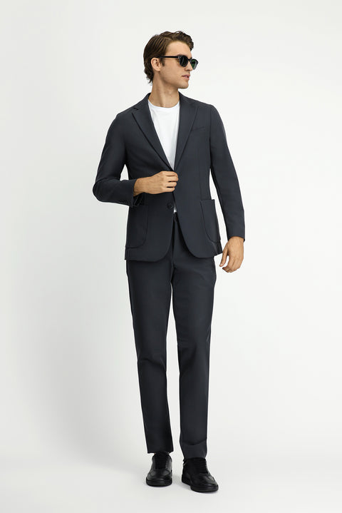 Dark Gray Techno-Line 7 Drop Super Slim Fit Extra Narrow Cut Suit