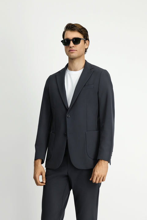 Dark Gray Techno-Line 7 Drop Super Slim Fit Extra Narrow Cut Suit