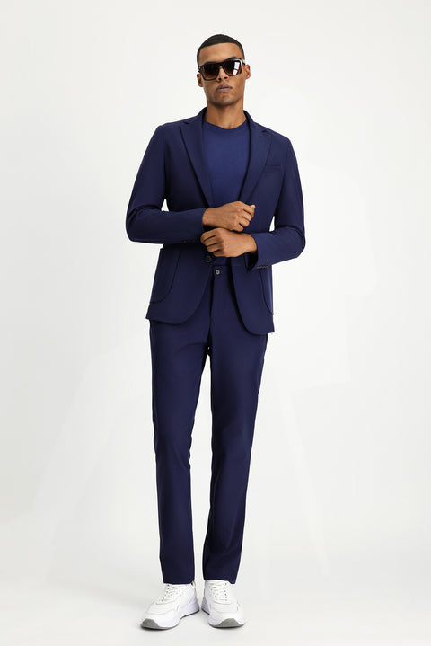 Medium Navy Techno-Line 7 Drop Super Slim Fit Extra Narrow Cut Suit