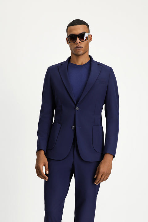 Medium Navy Techno-Line 7 Drop Super Slim Fit Extra Narrow Cut Suit