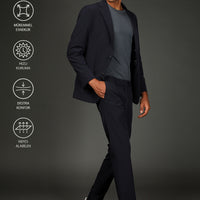 Dark Navy Techno-Line 7 Drop Super Slim Fit Extra Narrow Cut Suit