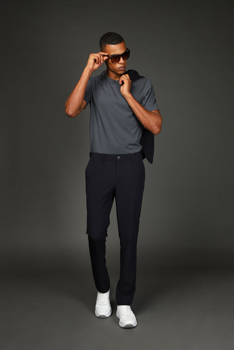 Dark Navy Techno-Line 7 Drop Super Slim Fit Extra Narrow Cut Suit