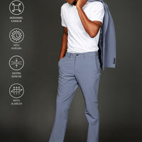 Dark Blue Techno-Line 7 Drop Super Slim Fit Extra Narrow Cut Suit