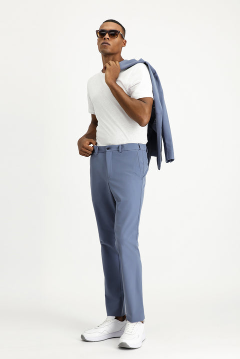 Dark Blue Techno-Line 7 Drop Super Slim Fit Extra Narrow Cut Suit