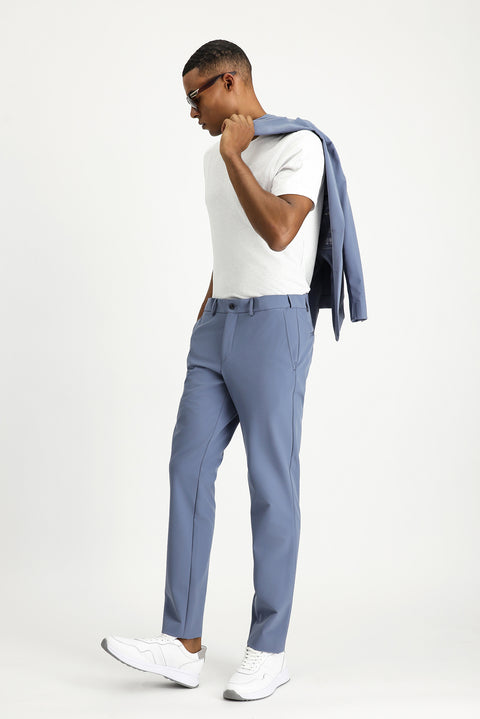 Dark Blue Techno-Line 7 Drop Super Slim Fit Extra Narrow Cut Suit