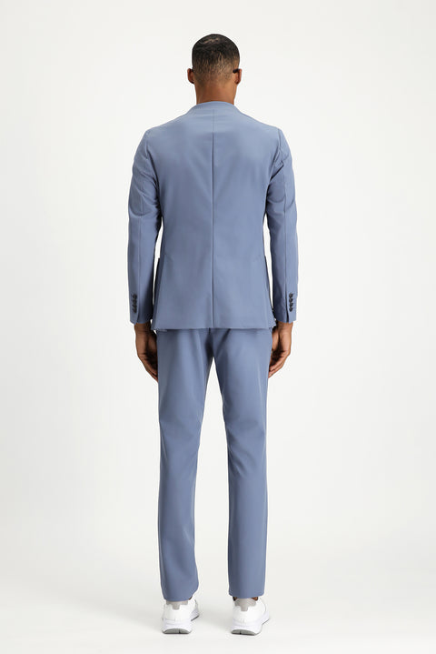 Dark Blue Techno-Line 7 Drop Super Slim Fit Extra Narrow Cut Suit