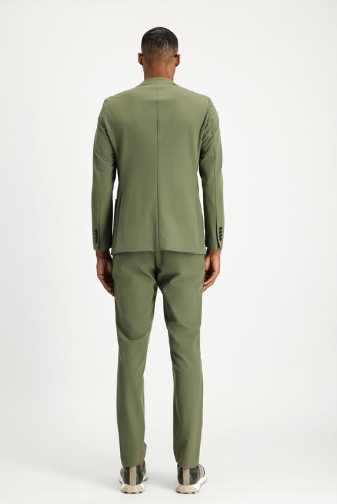 Medium Khaki Techno-Line 7 Drop Super Slim Fit Extra Narrow Cut Suit