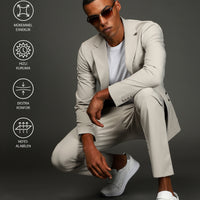 Stone Techno-Line 7 Drop Super Slim Fit Extra Narrow Cut Suit