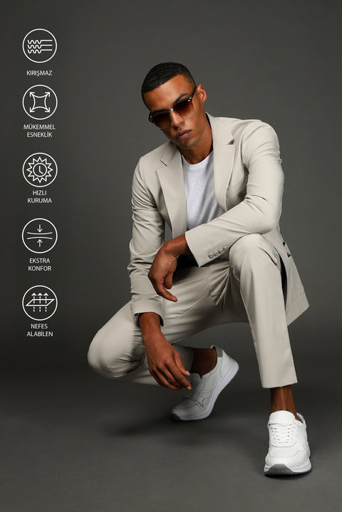 Stone Techno-Line 7 Drop Super Slim Fit Extra Narrow Cut Suit