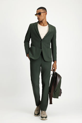  Koyu Yeşil Techno-Line 7 Drop Super Slim Fit Eksra Dar Kesim Takım Elbise