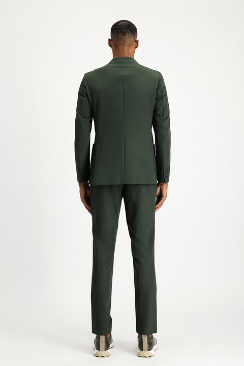Dark Green Techno-Line 7 Drop Super Slim Fit Extra Narrow Cut Suit
