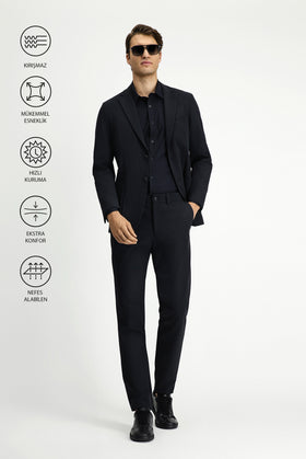 Dark Anthracite Techno-Line 7 Drop Super Slim Fit Extra Narrow Cut Suit