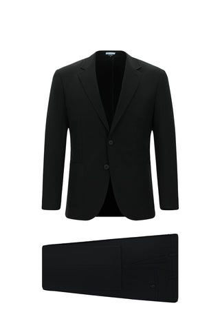  Siyah Techno-Line 7 Drop Slim Fit Dar Kesim Likralı Takım Elbise