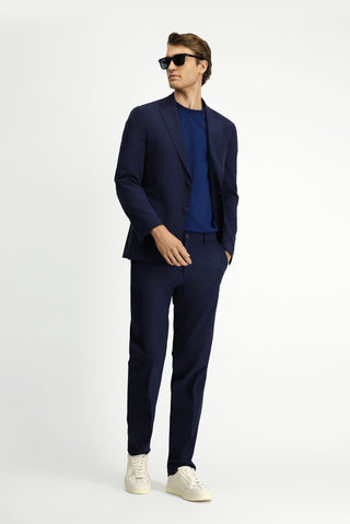  Koyu Lacivert Techno-Line 7 Drop Slim Fit Dar Kesim Likralı Takım Elbise