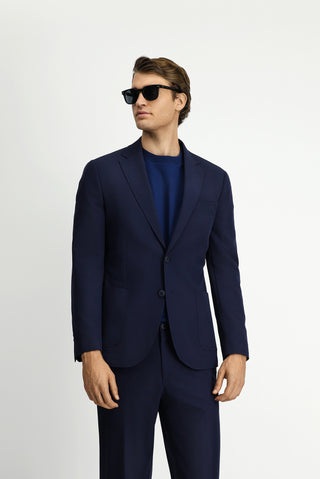  Koyu Lacivert Techno-Line 7 Drop Slim Fit Dar Kesim Likralı Takım Elbise