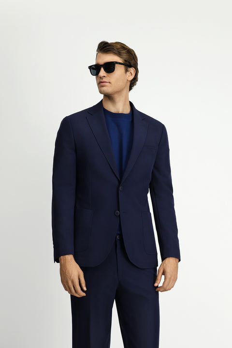 Dark Navy Techno-Line 7 Drop Slim Fit Lycra Suit