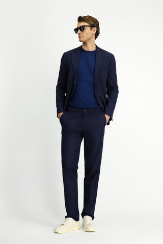  Koyu Lacivert Techno-Line 7 Drop Slim Fit Dar Kesim Likralı Takım Elbise