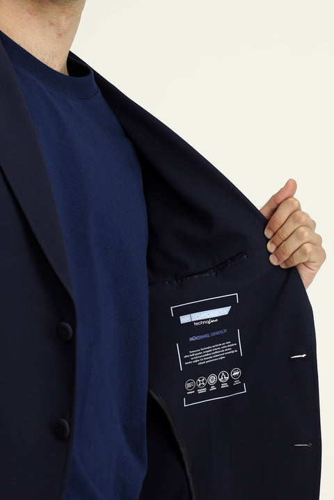 Dark Navy Techno-Line 7 Drop Slim Fit Lycra Suit