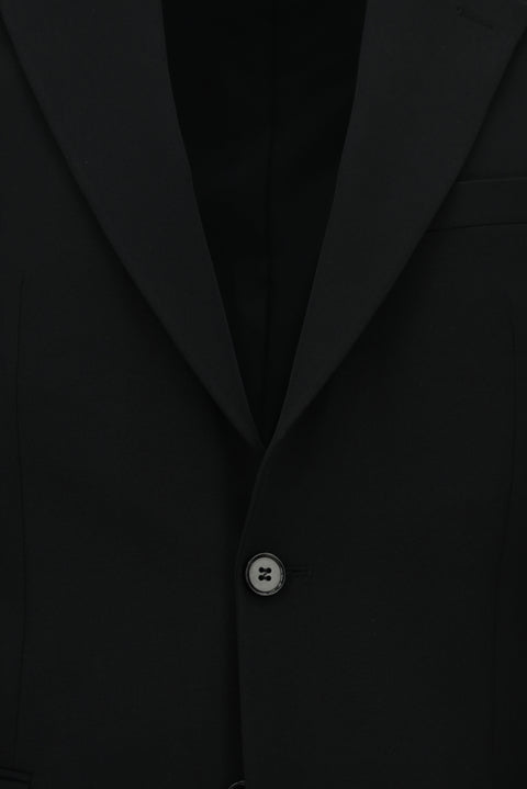 Black 6 Drop Regular Fit Standard Cut Seasonal Lycra Stretch Suit