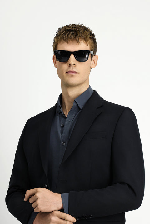 Black 7 Drop Slim Fit Narrow Cut Seasonal Lycra Stretch Suit