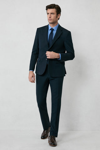  Koyu Lacivert 7 Drop Super Slim Fit Ekstra Dar Kesim Mevsimlik Likralı Esnek Takım Elbise