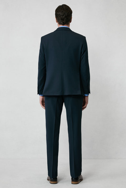 Dark Navy 4-Drop Relaxed Fit Seasonal Lycra Stretch Suit