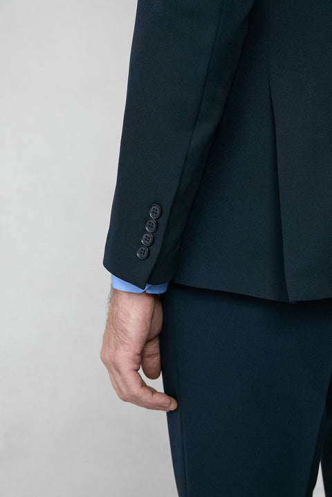 Dark Navy 7 Drop Super Slim Fit Extra Narrow Cut Seasonal Lycra Stretch Suit