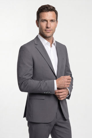  Koyu Antrasit 7 Drop Slim Fit Dar Kesim Mevsimlik Likralı Esnek Takım Elbise