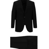 Black 7 Drop Slim Fit Narrow Cut Wool Suit