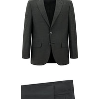 Koyu Füme 6 Drop Regular Fit Standart Kesim Yünlü Takım Elbise