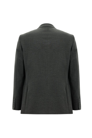  Koyu Füme 4 Drop Relaxed Fit Rahat Kesim Yünlü Takım Elbise