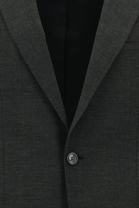 Dark Gray 4-Drop Relaxed Fit Wool Suit