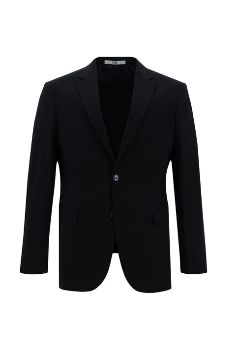 Black Navy 6 Drop Regular Fit Standard Cut Wool Suit