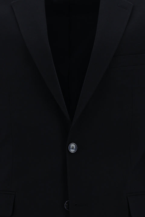 Black Navy 6 Drop Regular Fit Standard Cut Wool Suit