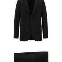 Black 7 Drop Slim Fit Narrow Cut Wool Suit