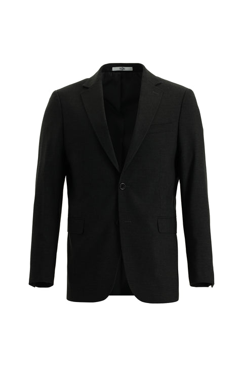 Dark Gray 6-Drop Regular Fit Standard Cut Wool Suit